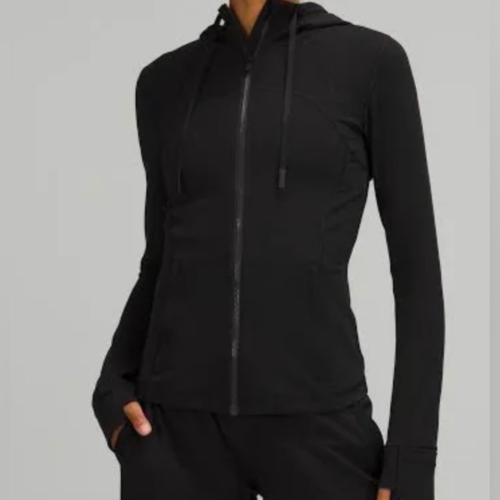 Black hooded lululemon define jacket